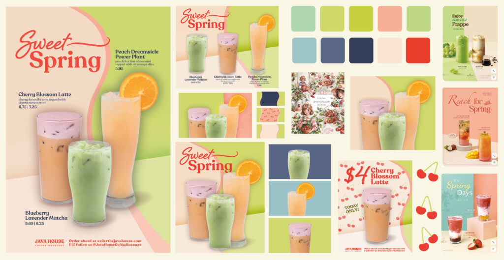 spring launch collage