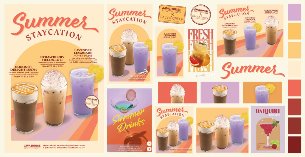 summer staycation collage